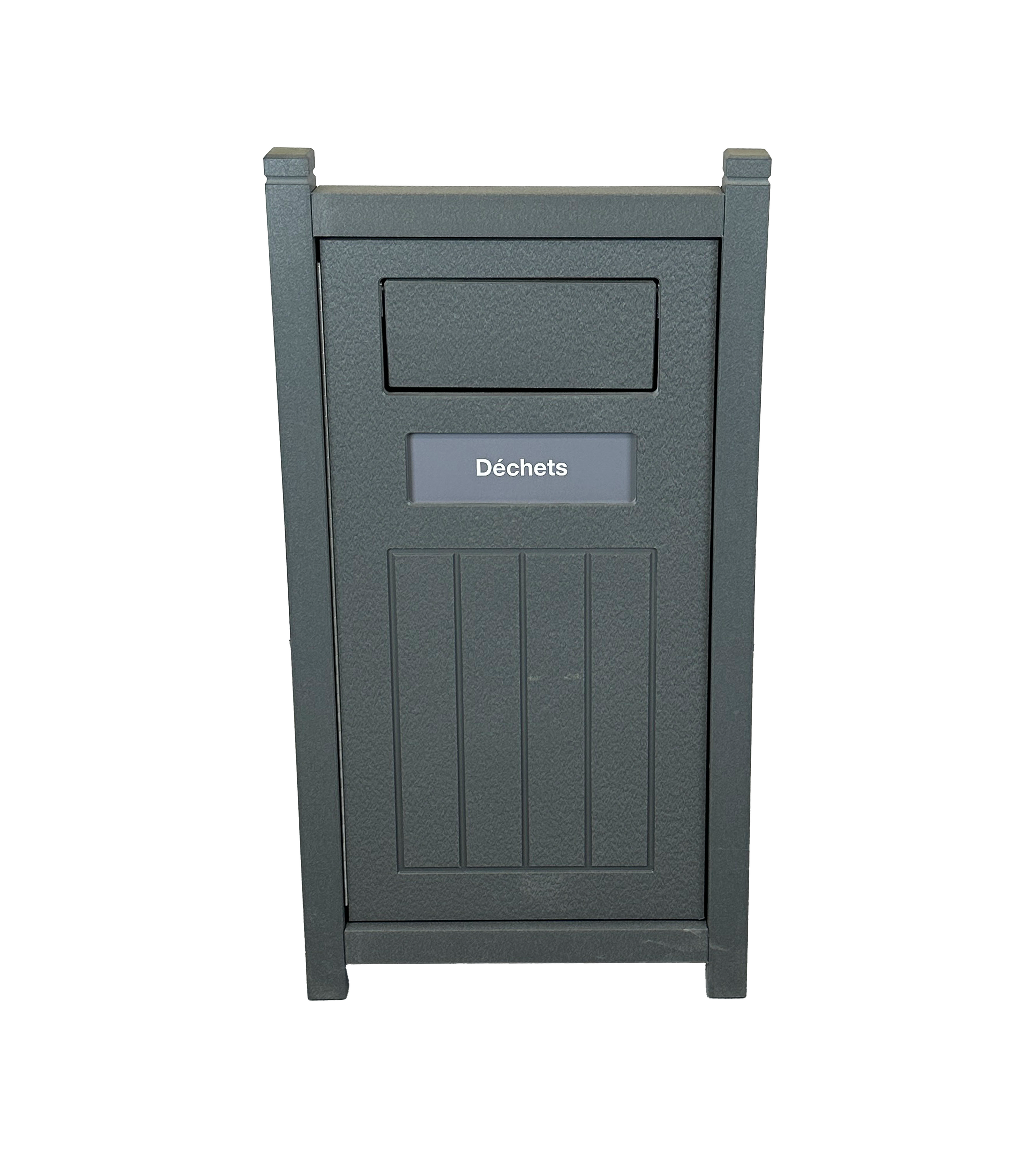 Ilot de tri en plastique - Extérieur - Gris - 1 voie