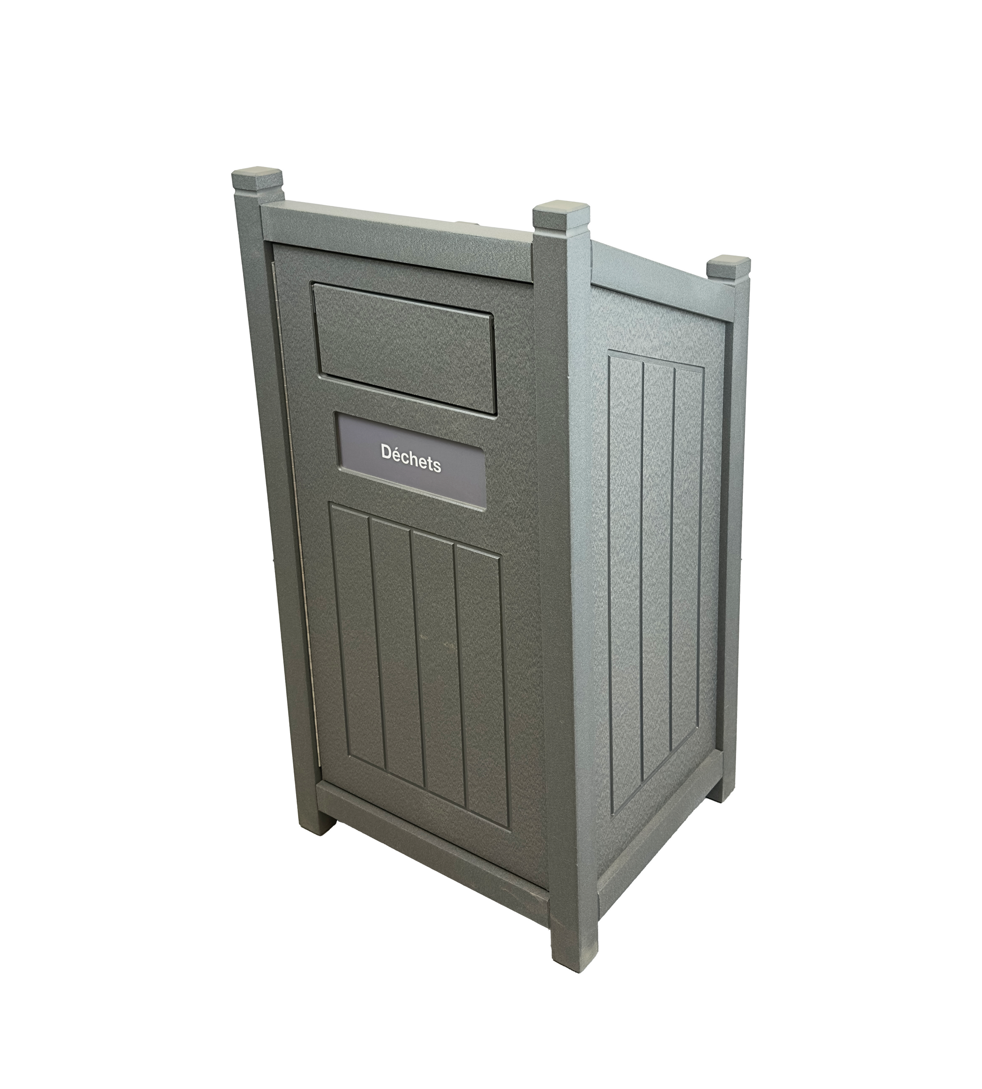 Ilot de tri en plastique - Extérieur - Gris - 1 voie