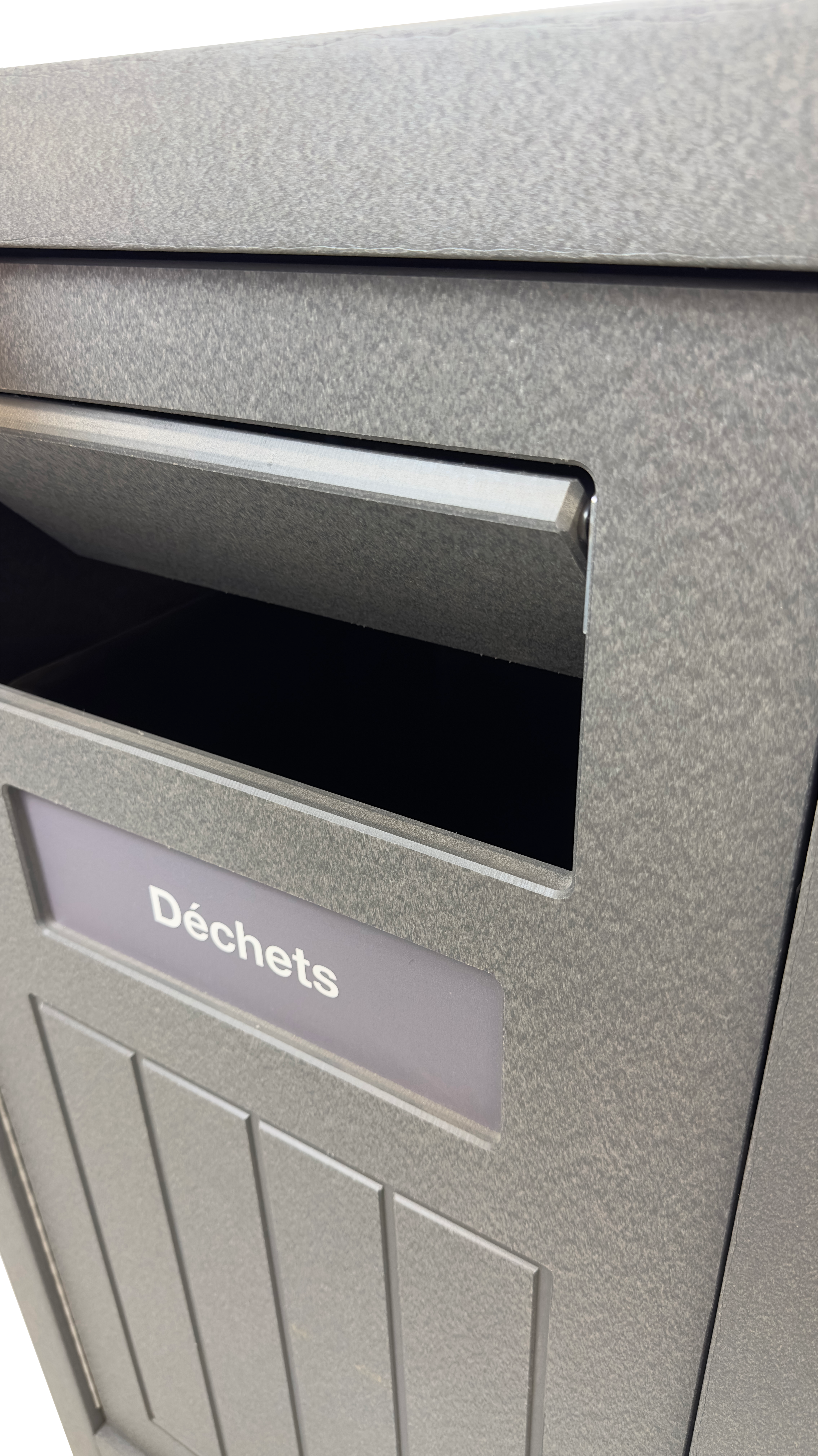 Ilot de tri en plastique - Extérieur - Gris - 1 voie