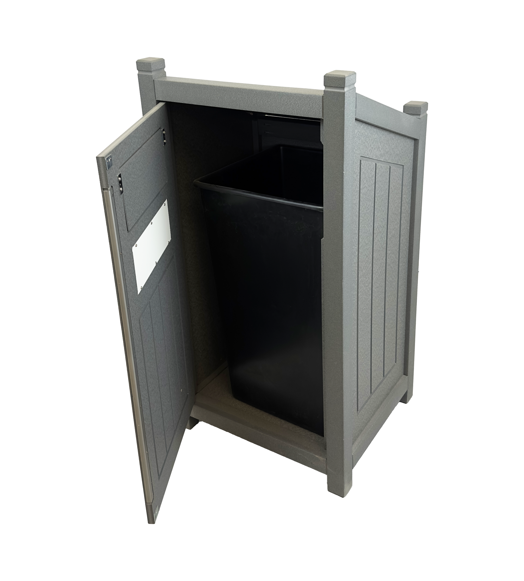 Ilot de tri en plastique - Extérieur - Gris - 1 voie