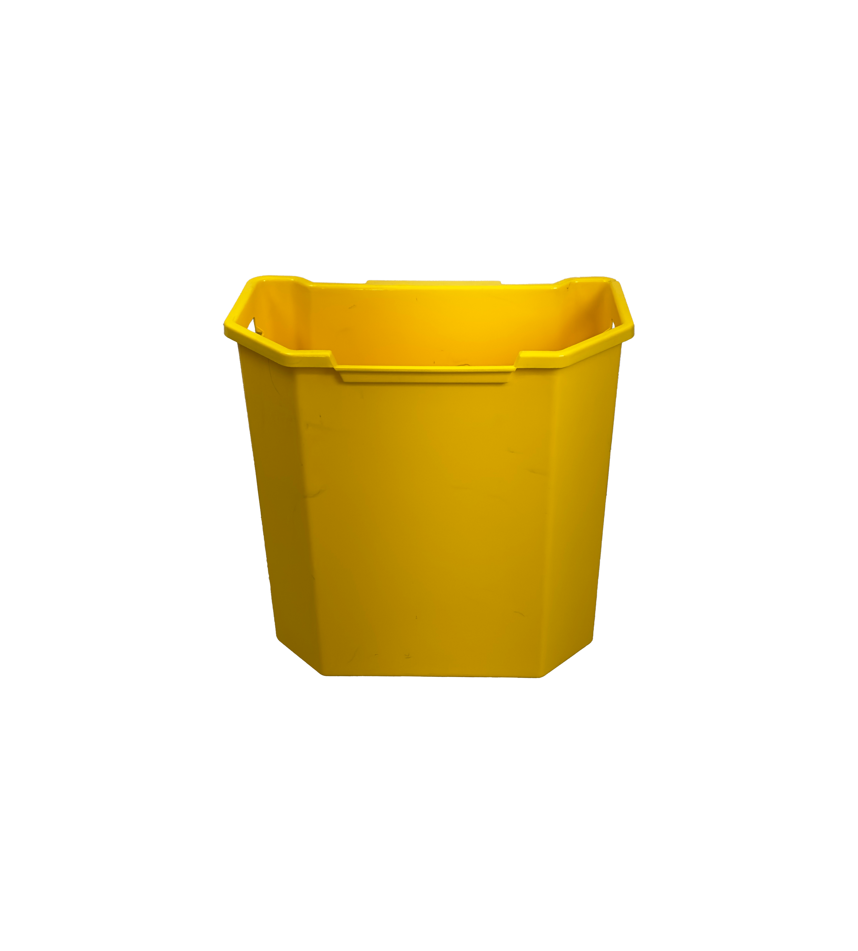 Poubelle murale en plastique HDPE - 95L - Jaune