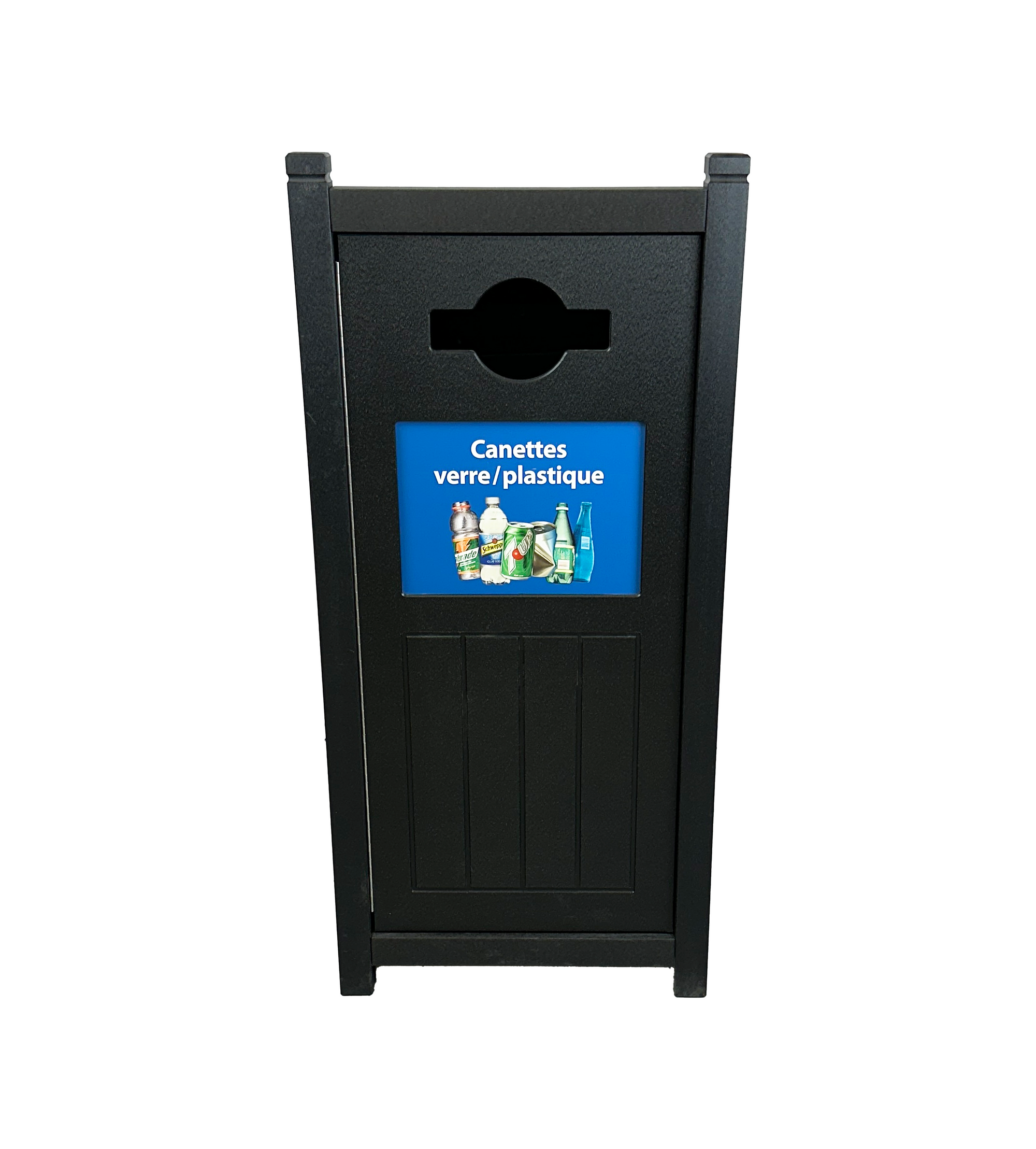 Ilot de tri en plastique - Extérieur - Noir - 1 voie
