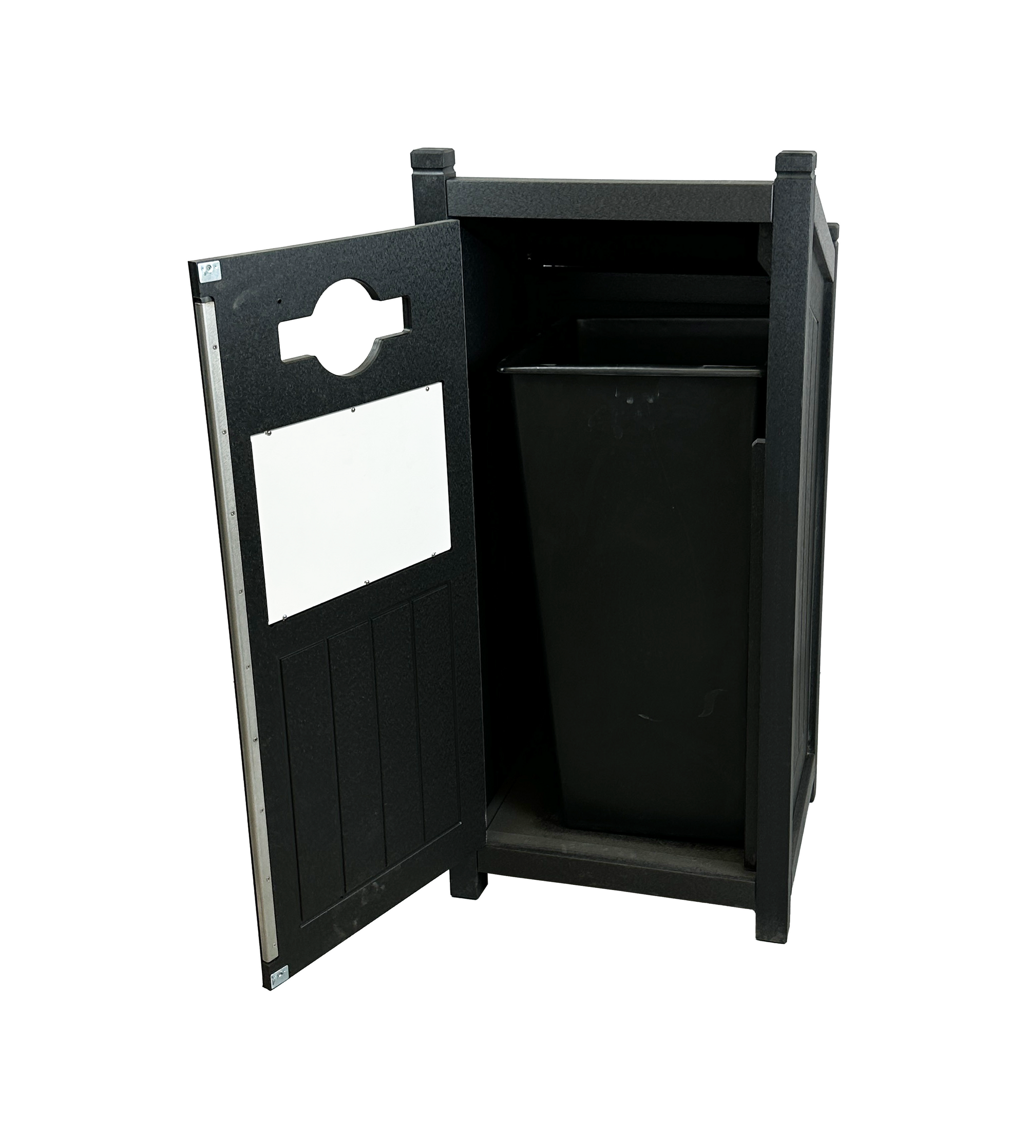 Ilot de tri en plastique - Extérieur - Noir - 1 voie