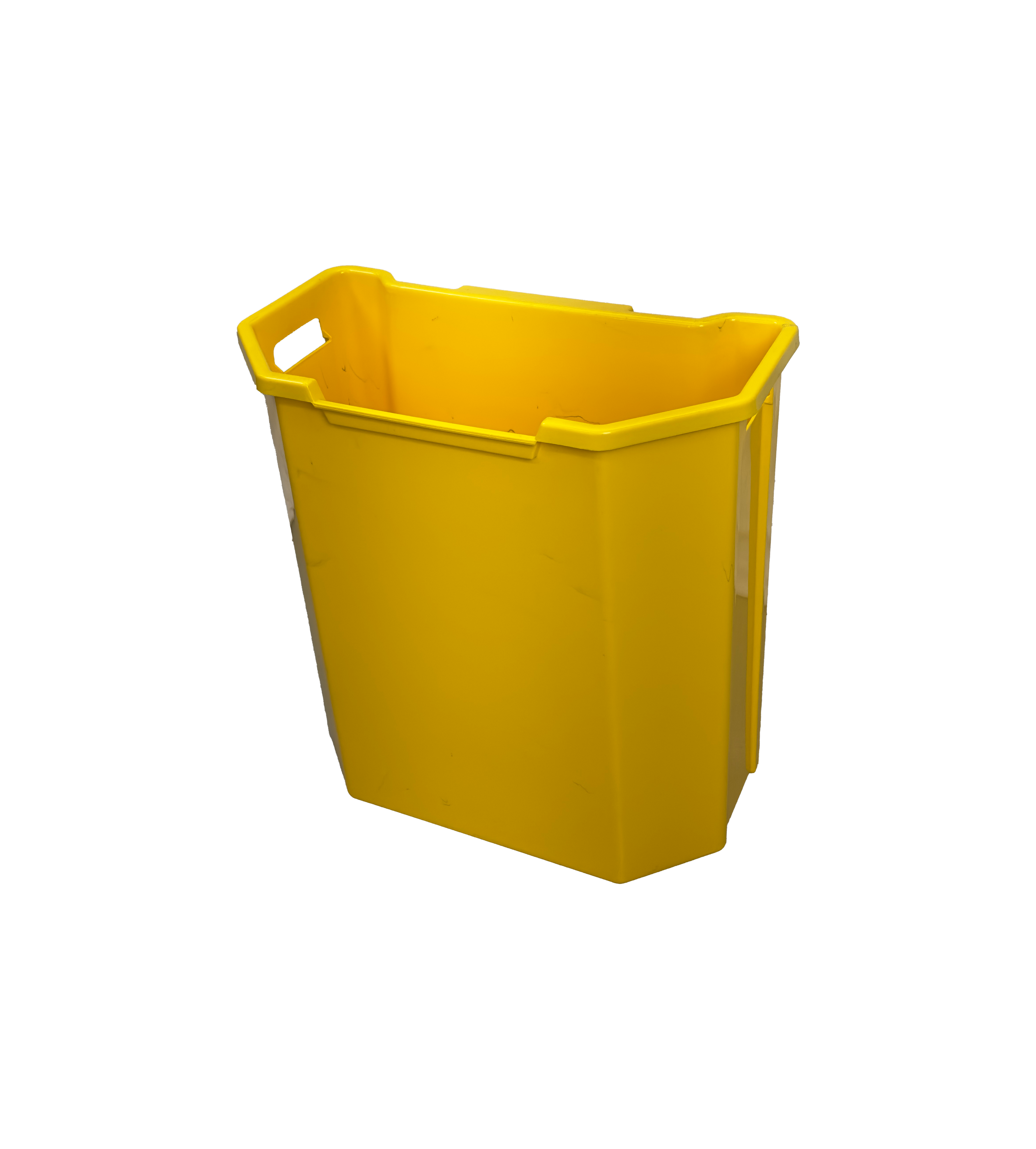 Poubelle murale en plastique HDPE - 95L - Jaune