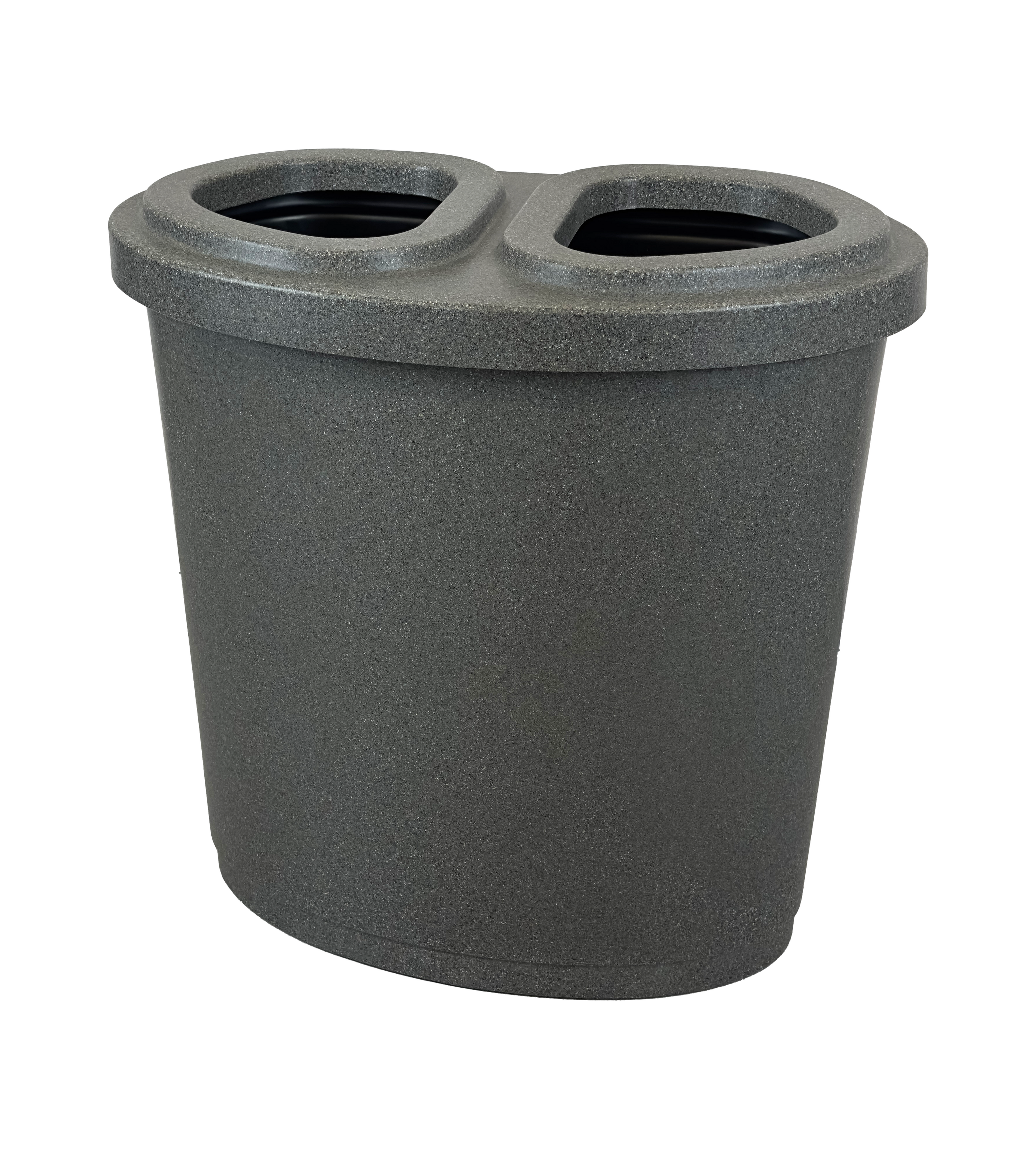 Ilot de tri en plastique - Gris - 2 voies
