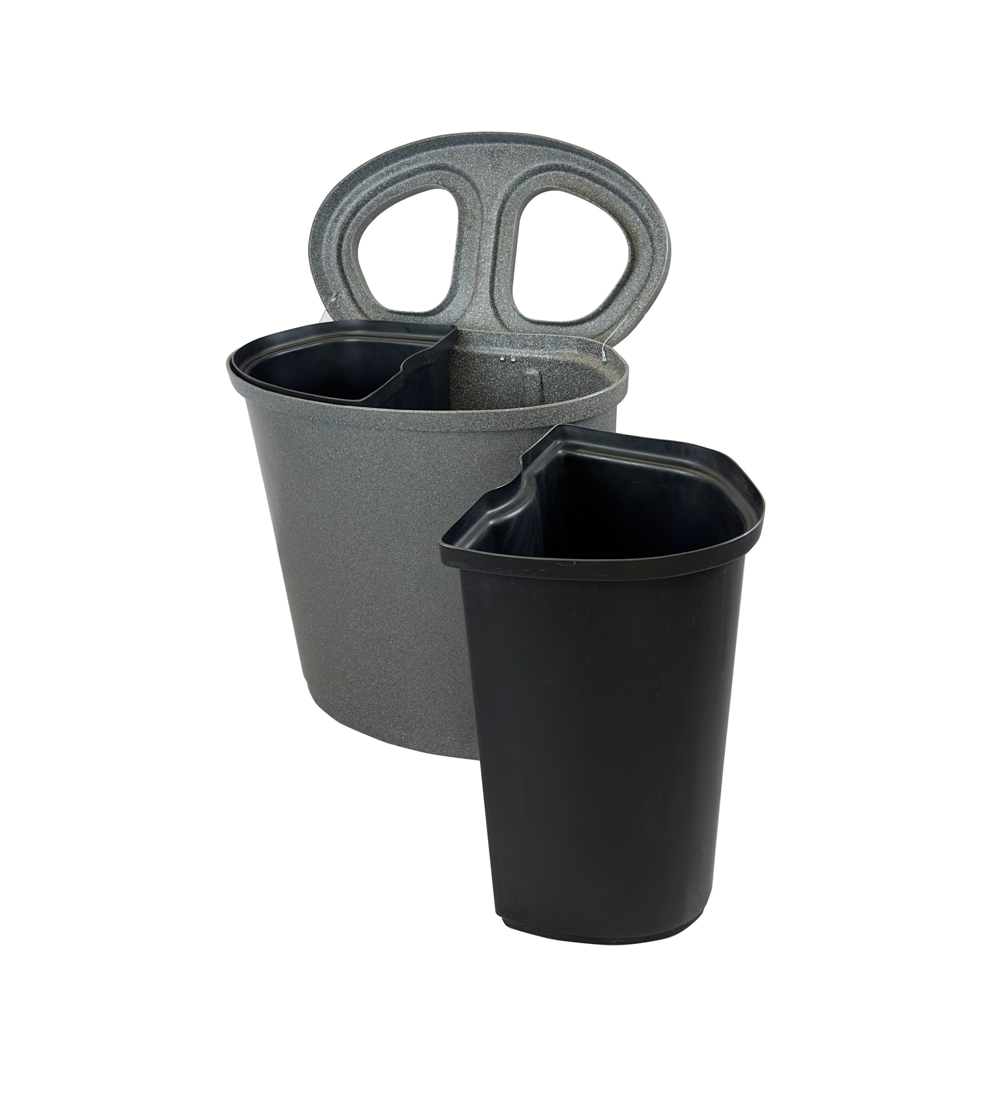 Ilot de tri en plastique - Gris - 2 voies