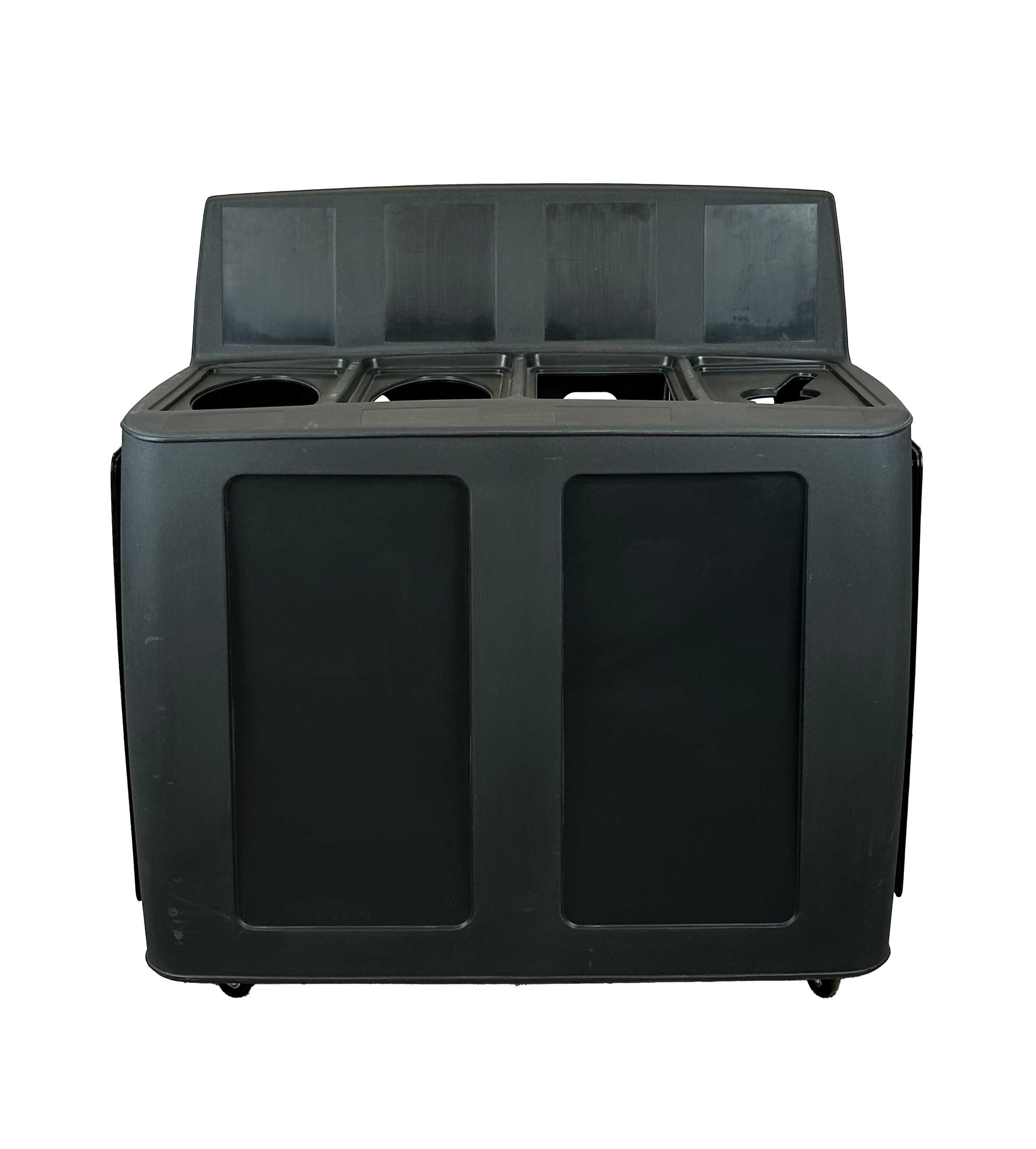 Ilot de tri en plastique - Noir - 4 voies