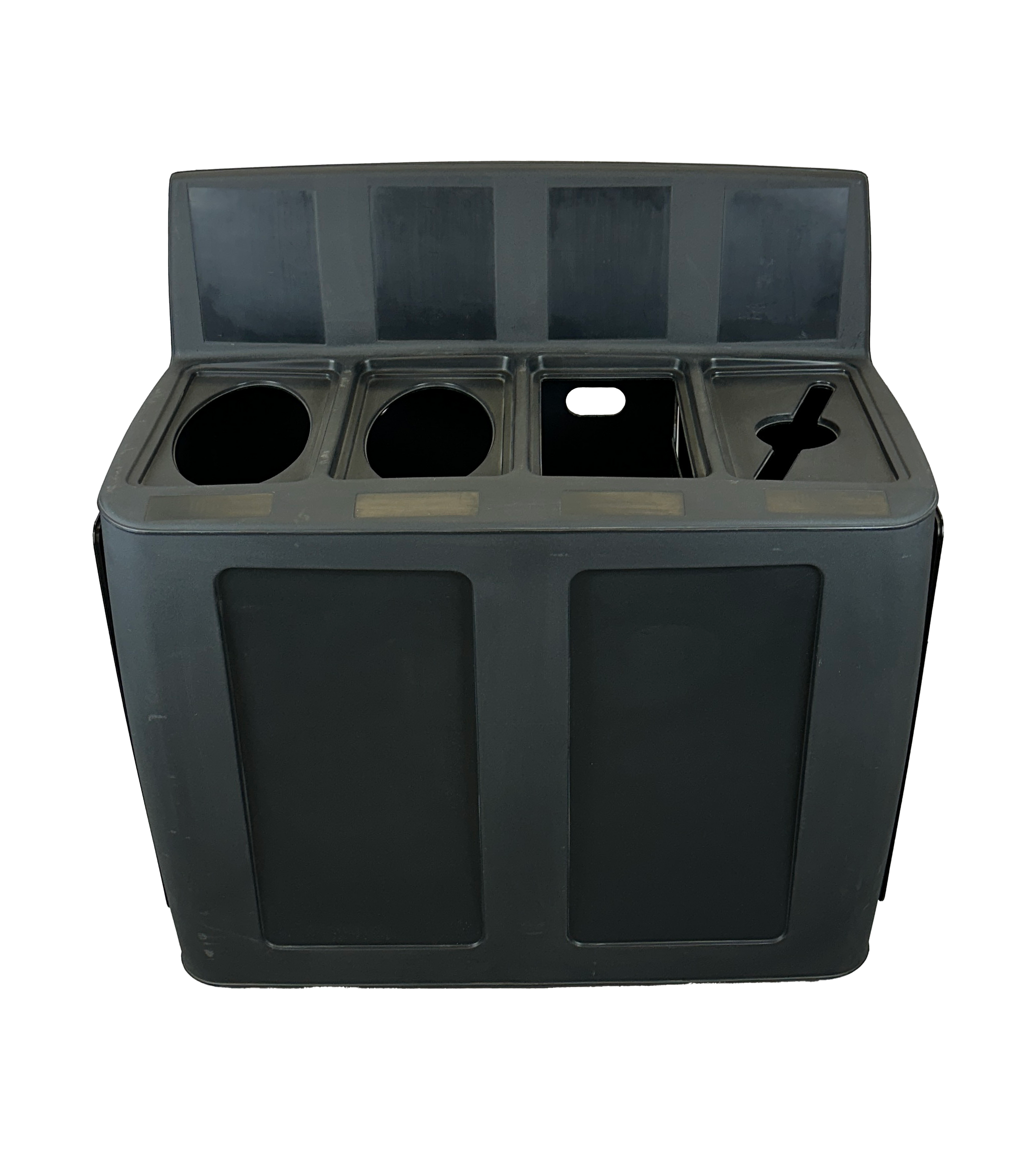 Ilot de tri en plastique - Noir - 4 voies