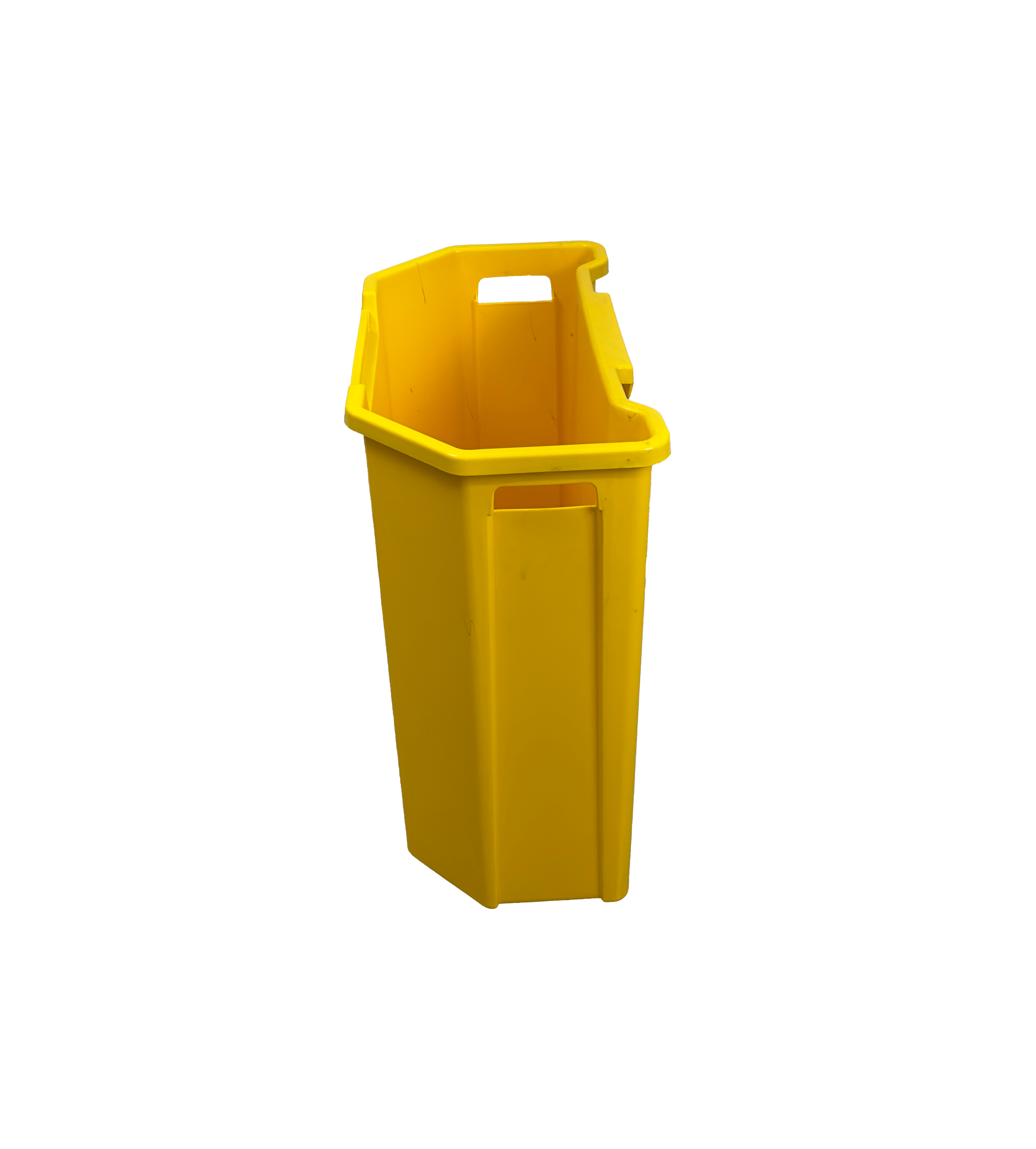 Poubelle murale en plastique HDPE - 95L - Jaune