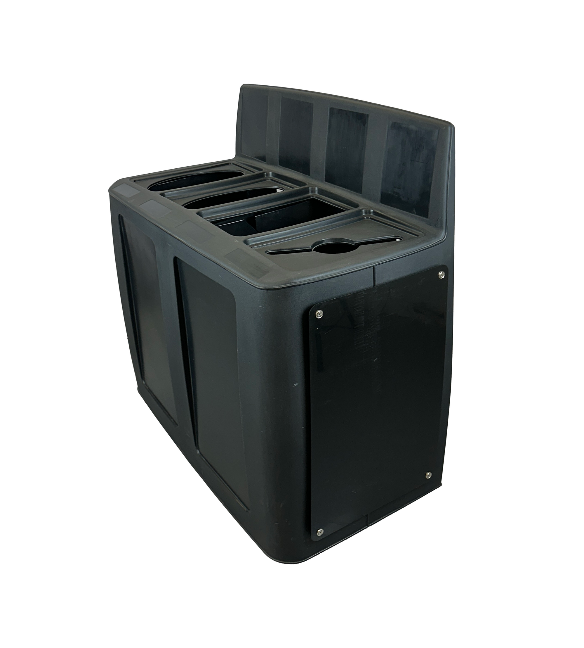 Ilot de tri en plastique - Noir - 4 voies