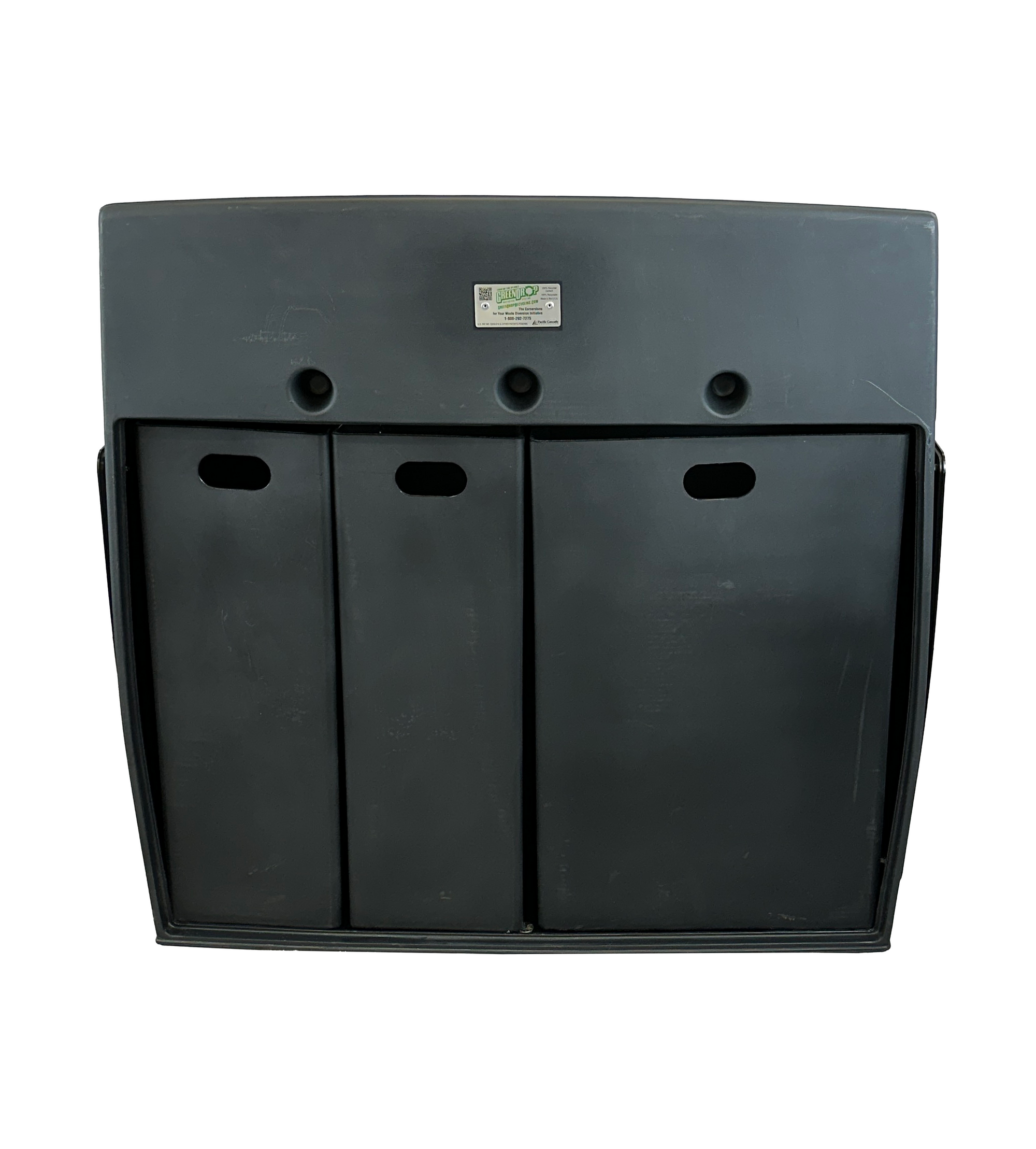 Ilot de tri en plastique - Noir - 4 voies