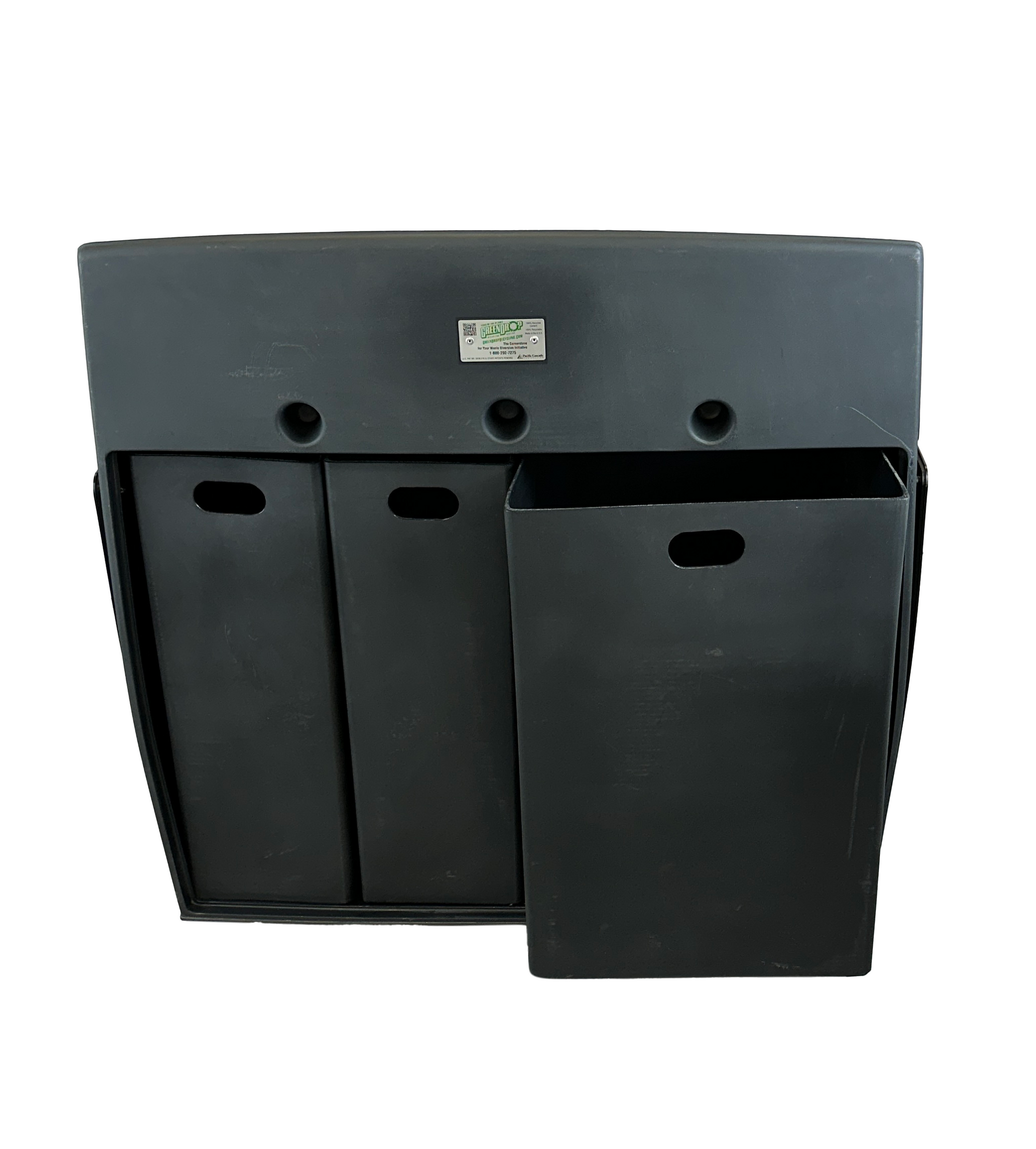 Ilot de tri en plastique - Noir - 4 voies