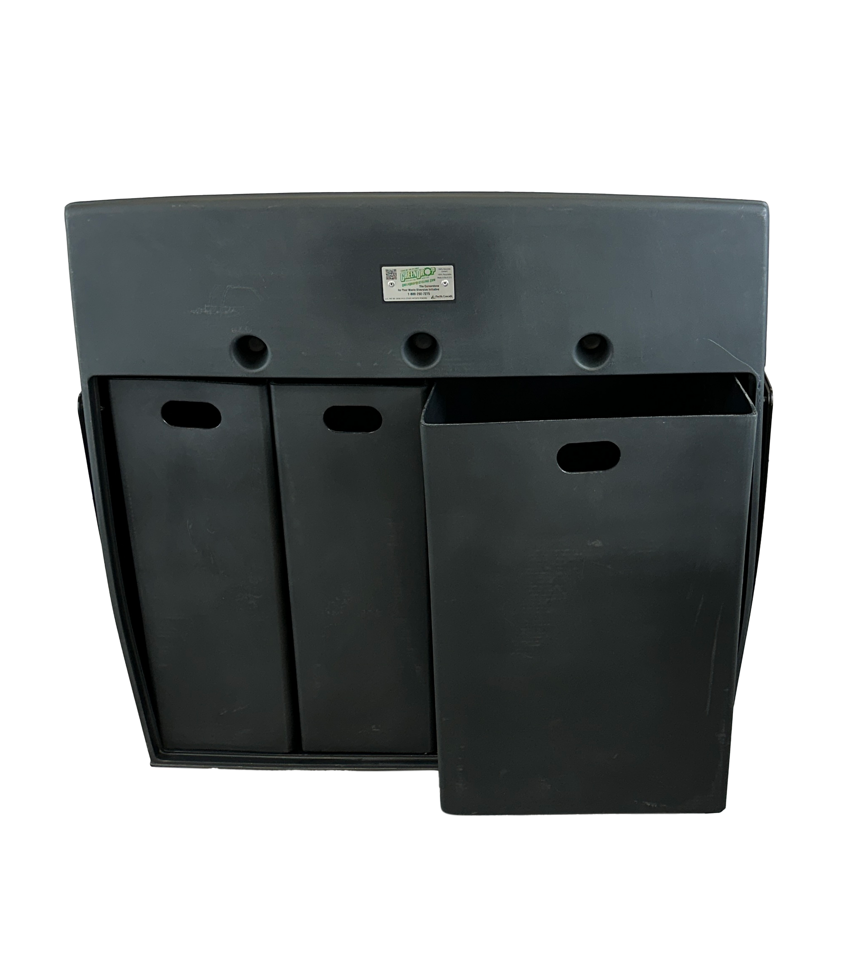 Ilot de tri en plastique - Noir - 4 voies