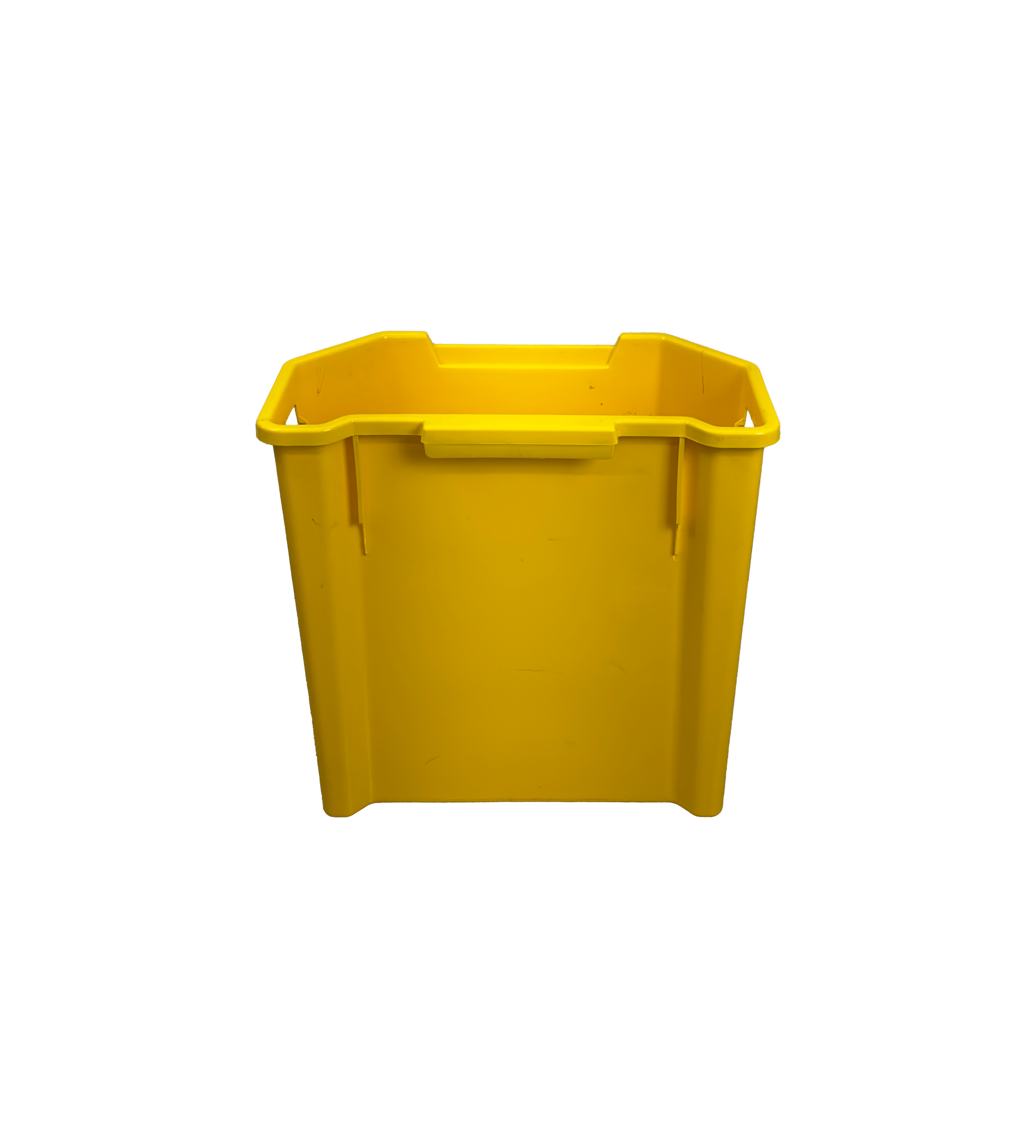 Poubelle murale en plastique HDPE - 95L - Jaune