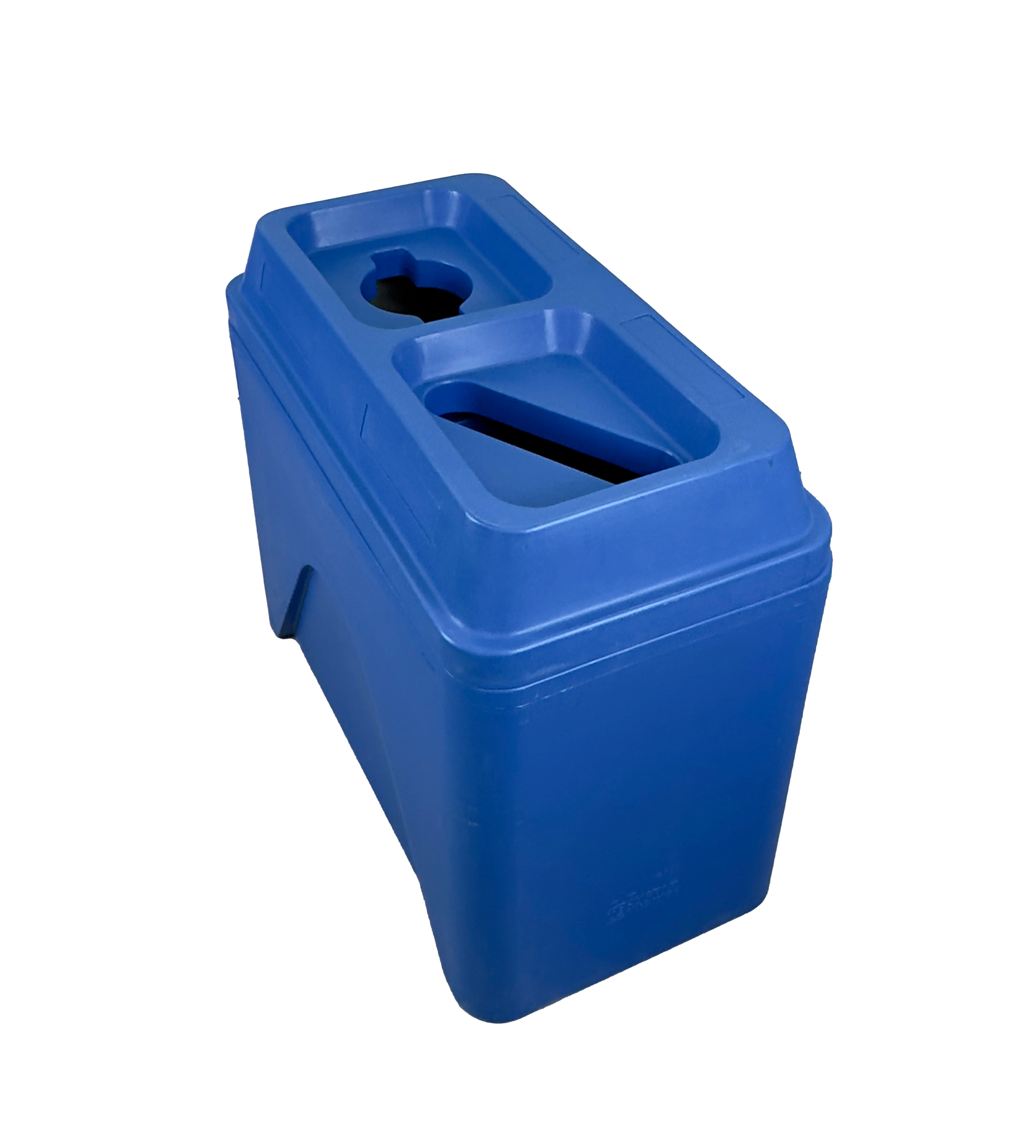 Ilot de tri 2 voies en plastique - Bleu
