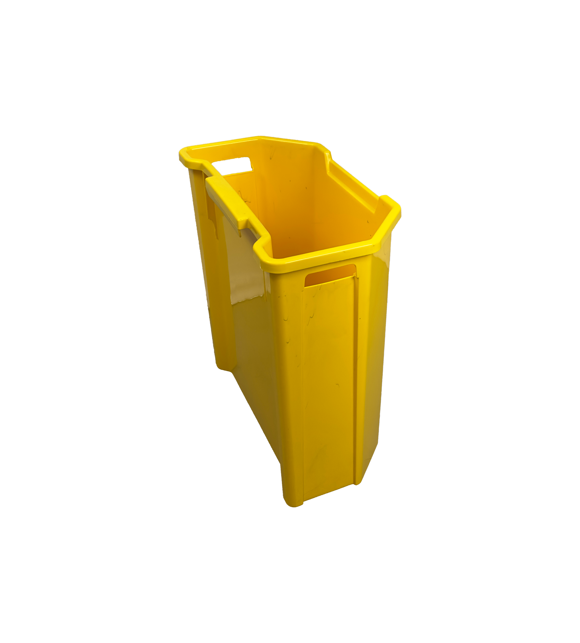 Poubelle murale en plastique HDPE - 95L - Jaune