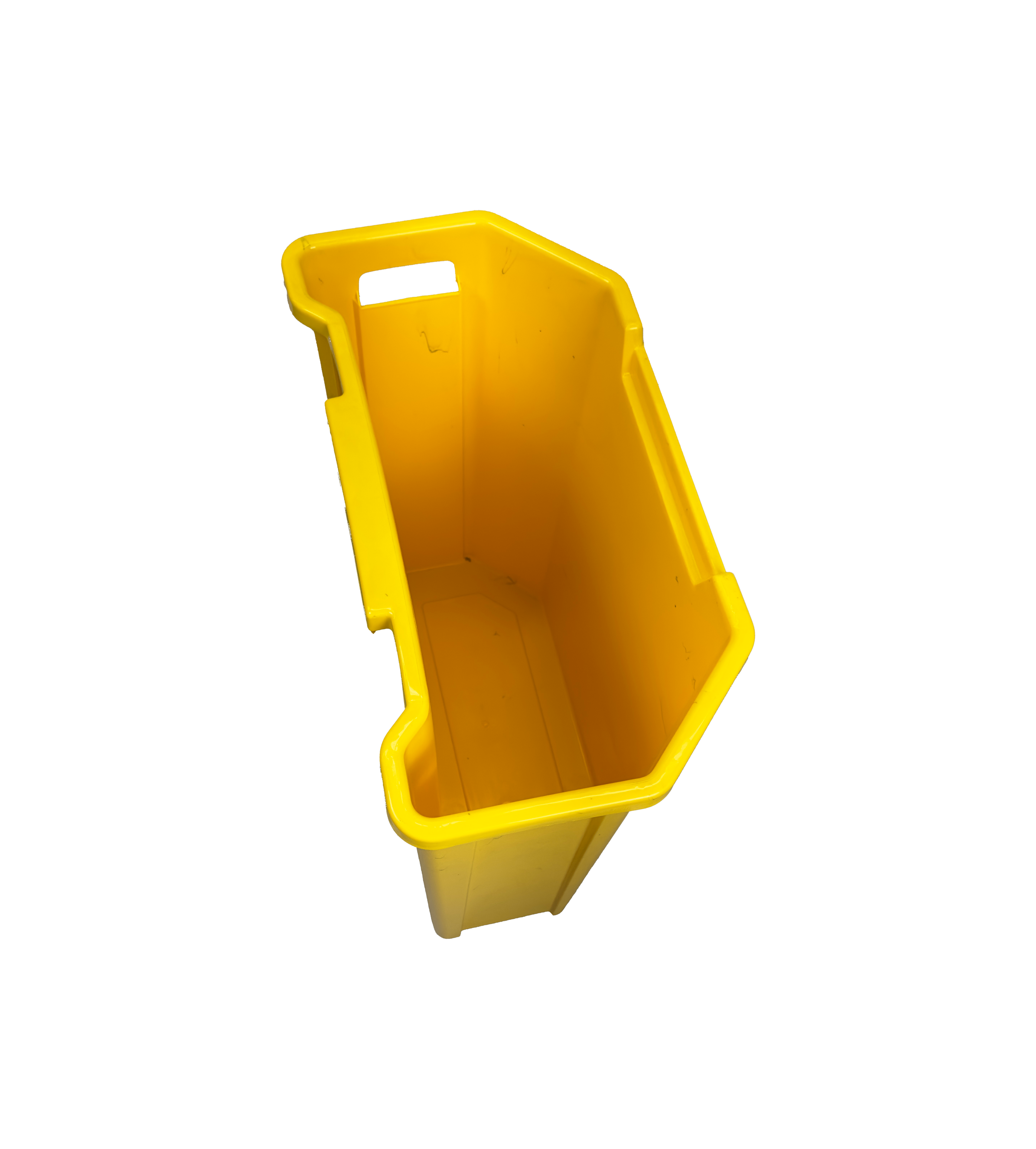 Poubelle murale en plastique HDPE - 95L - Jaune