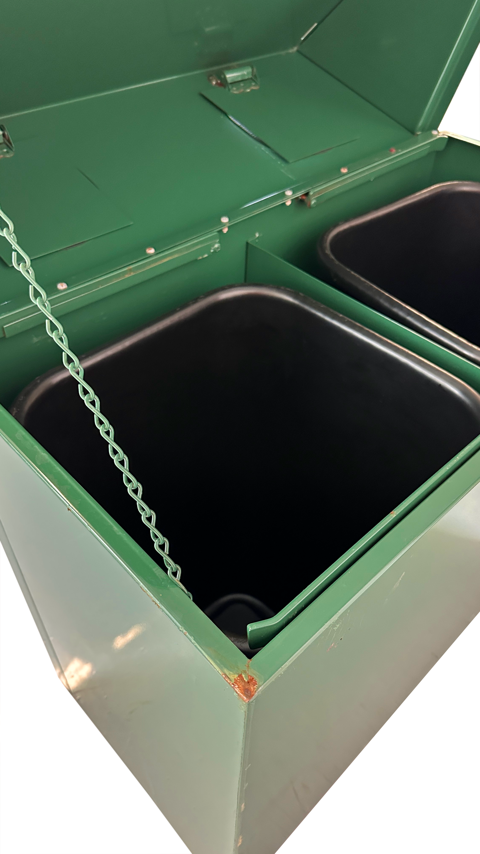 Ilot de tri extérieur en aluminium - Vert - 2 voies