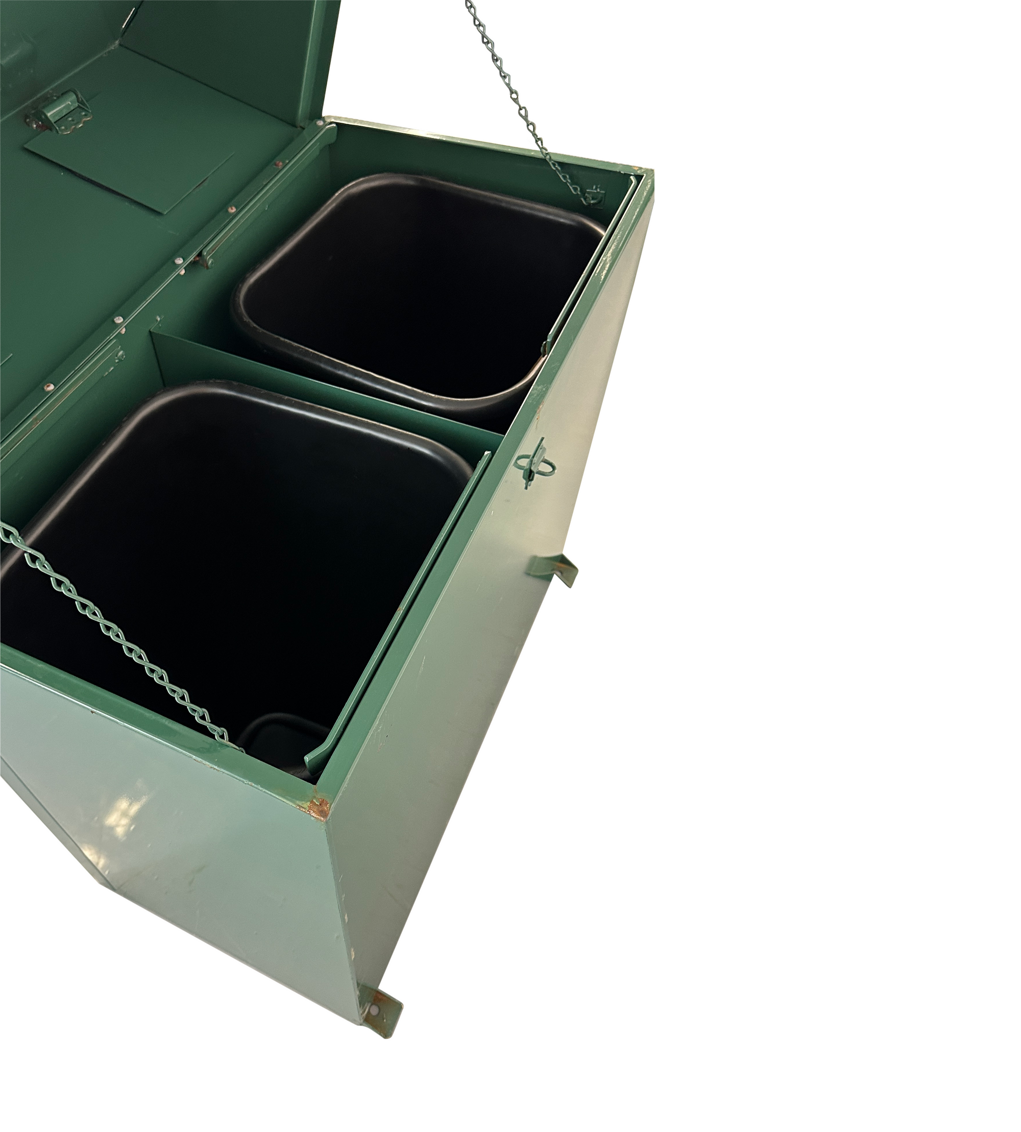 Ilot de tri extérieur en aluminium - Vert - 2 voies