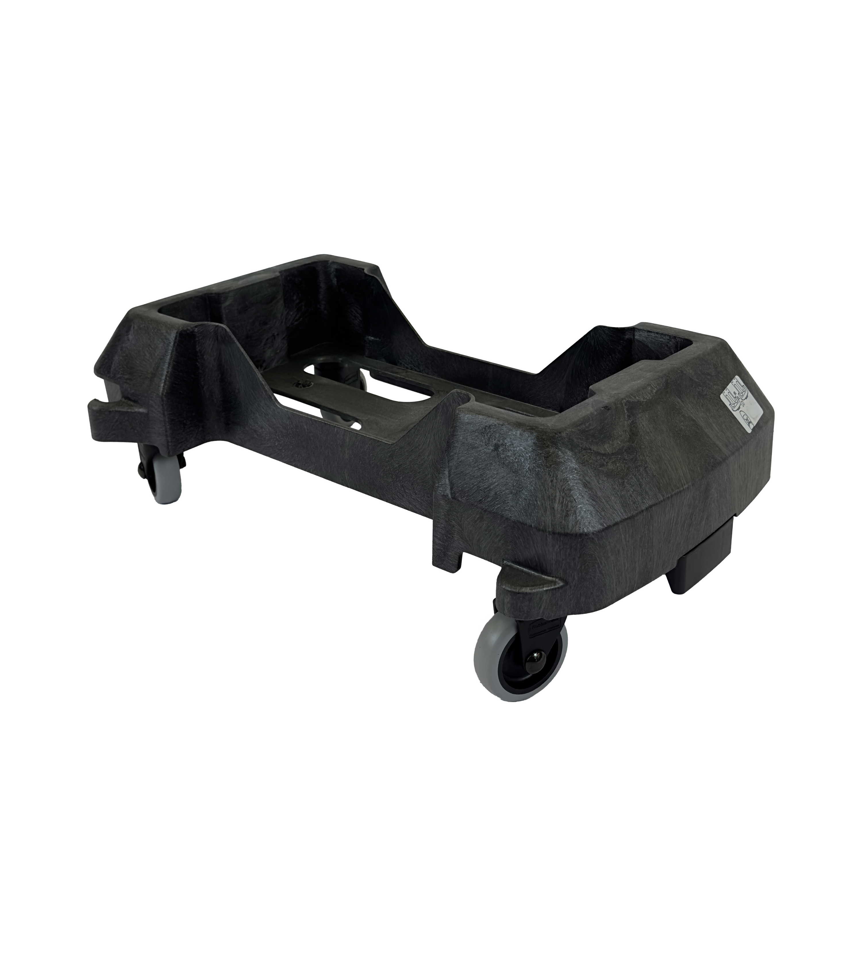 Support à roulettes pour poubelle en plastique