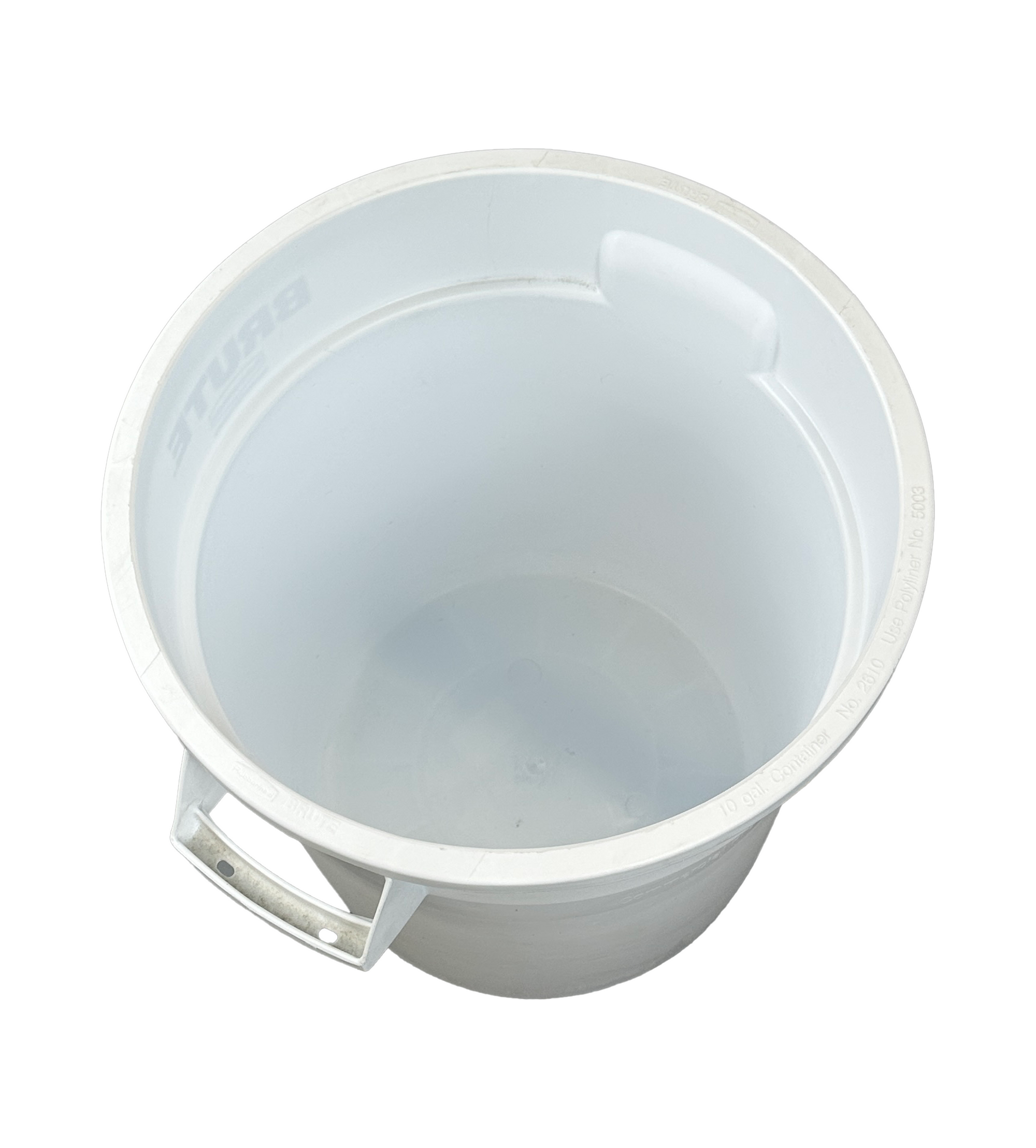 Poubelle robuste en plastique - Blanc - 38L