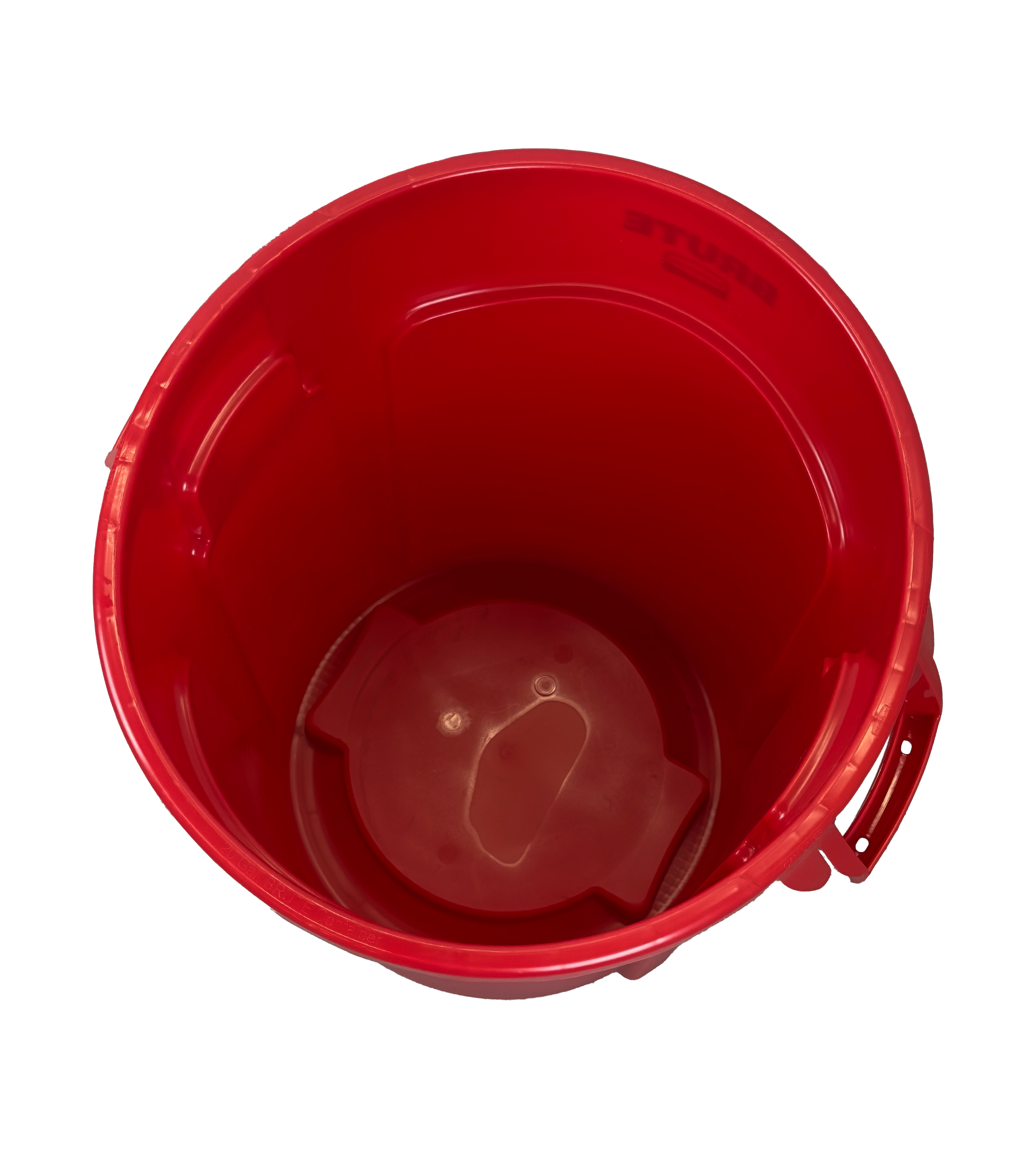 Poubelle robuste en plastique - Rouge - 38L