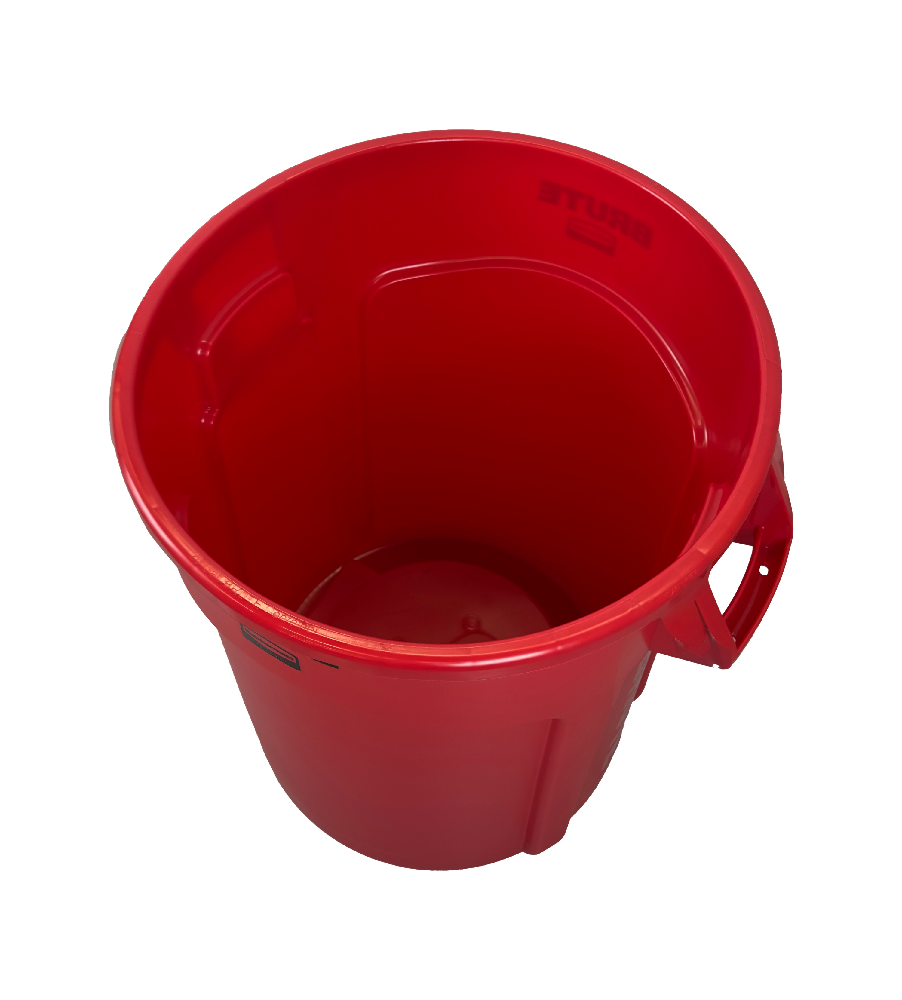 Poubelle robuste en plastique - Rouge - 38L