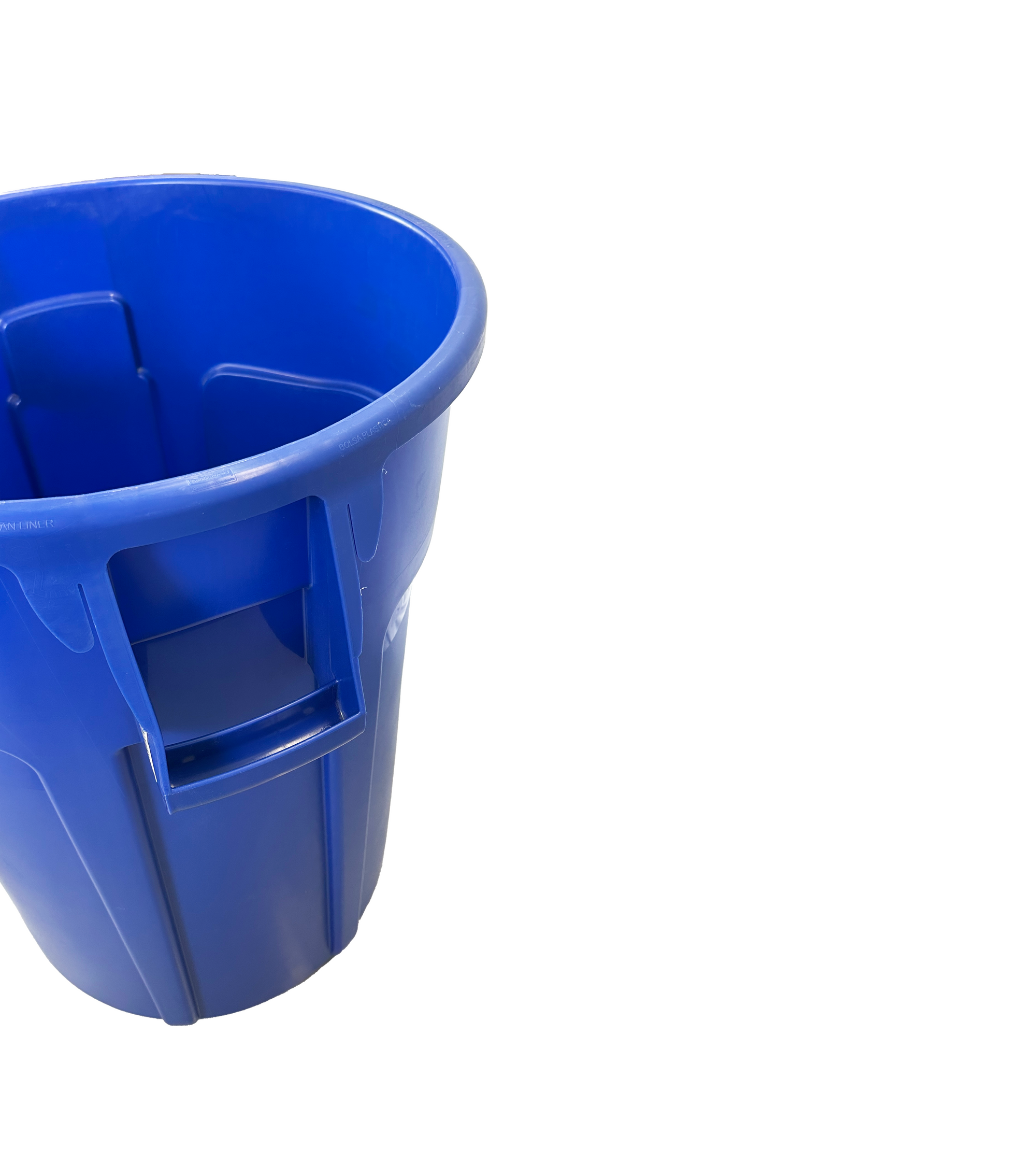 Poubelle robuste en plastique - Bleu - 121L