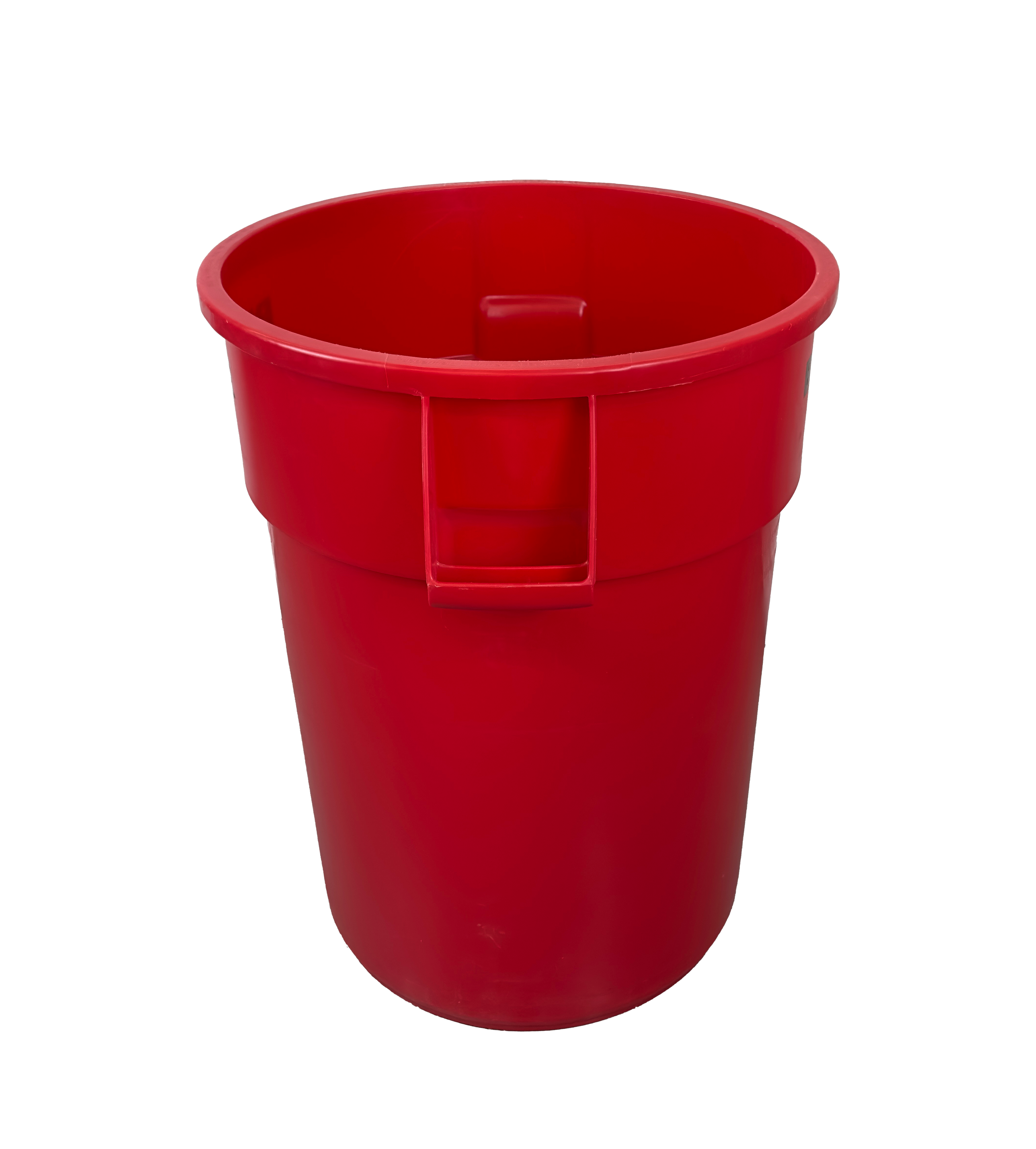 Poubelle robuste en plastique - Rouge - 121L