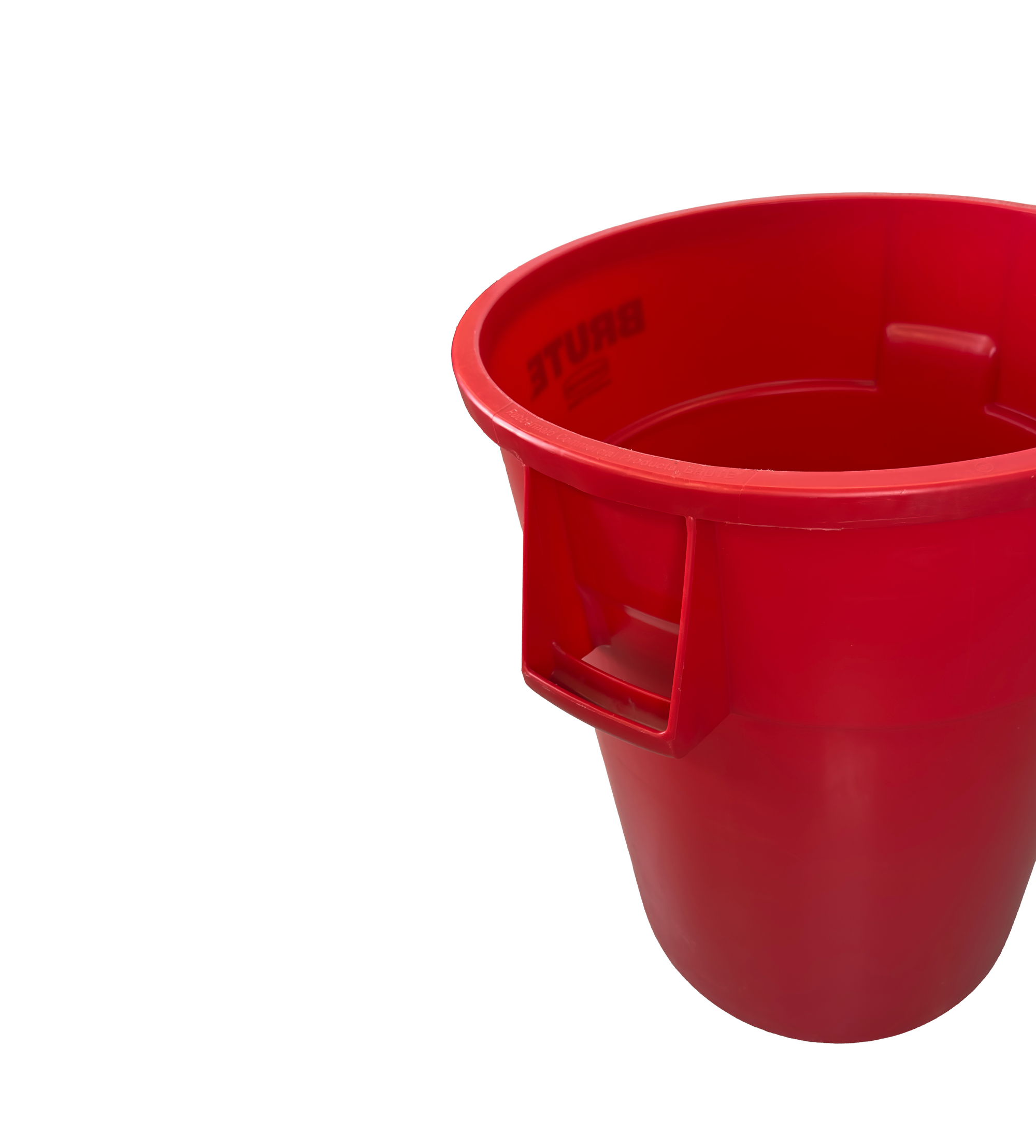 Poubelle robuste en plastique - Rouge - 121L